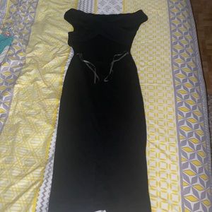 X back off the shoulder dress